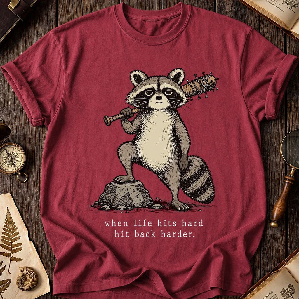 Bat Harder Raccoon T-Shirt product image 5