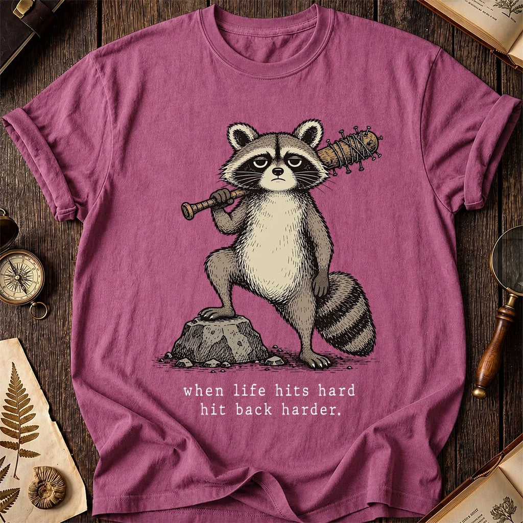 Bat Harder Raccoon T-Shirt product image 3