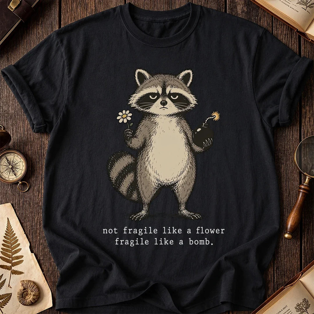 Bomb Flower Raccoon T-Shirt product image 2