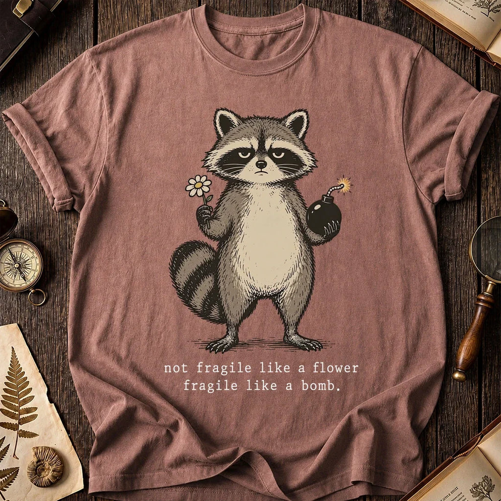 Bomb Flower Raccoon T-Shirt product image 8