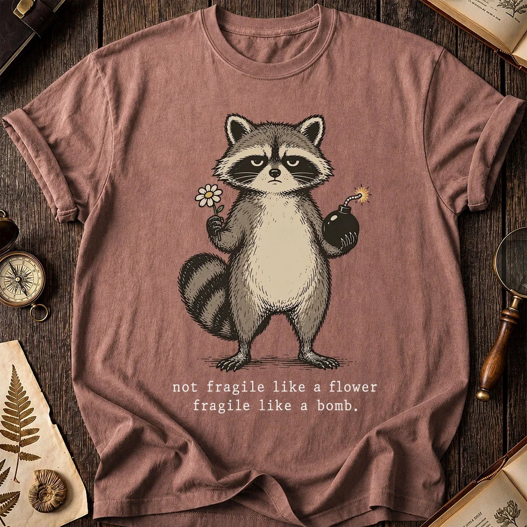 Bomb Flower Raccoon T-Shirt product image 8