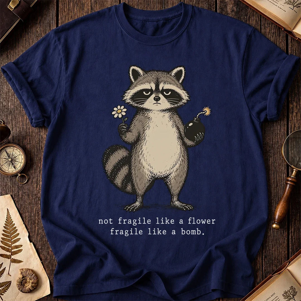 Bomb Flower Raccoon T-Shirt product image 7