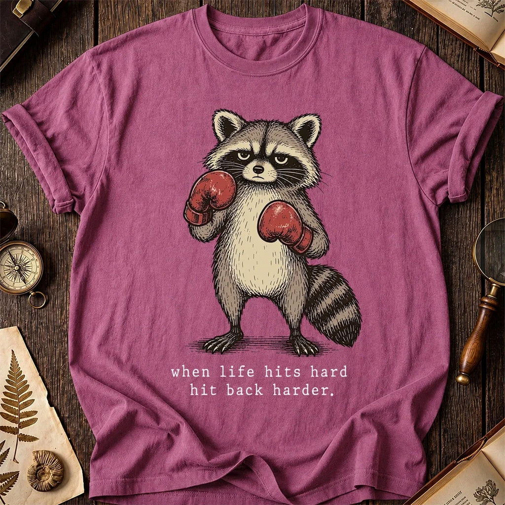 Boxing Back Raccoon T-Shirt product image 3
