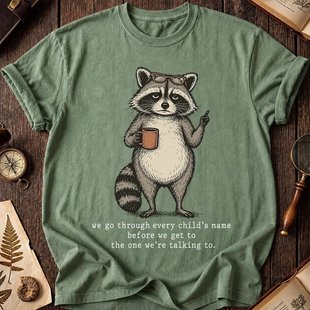 Child Name Raccoon T-Shirt product image 1