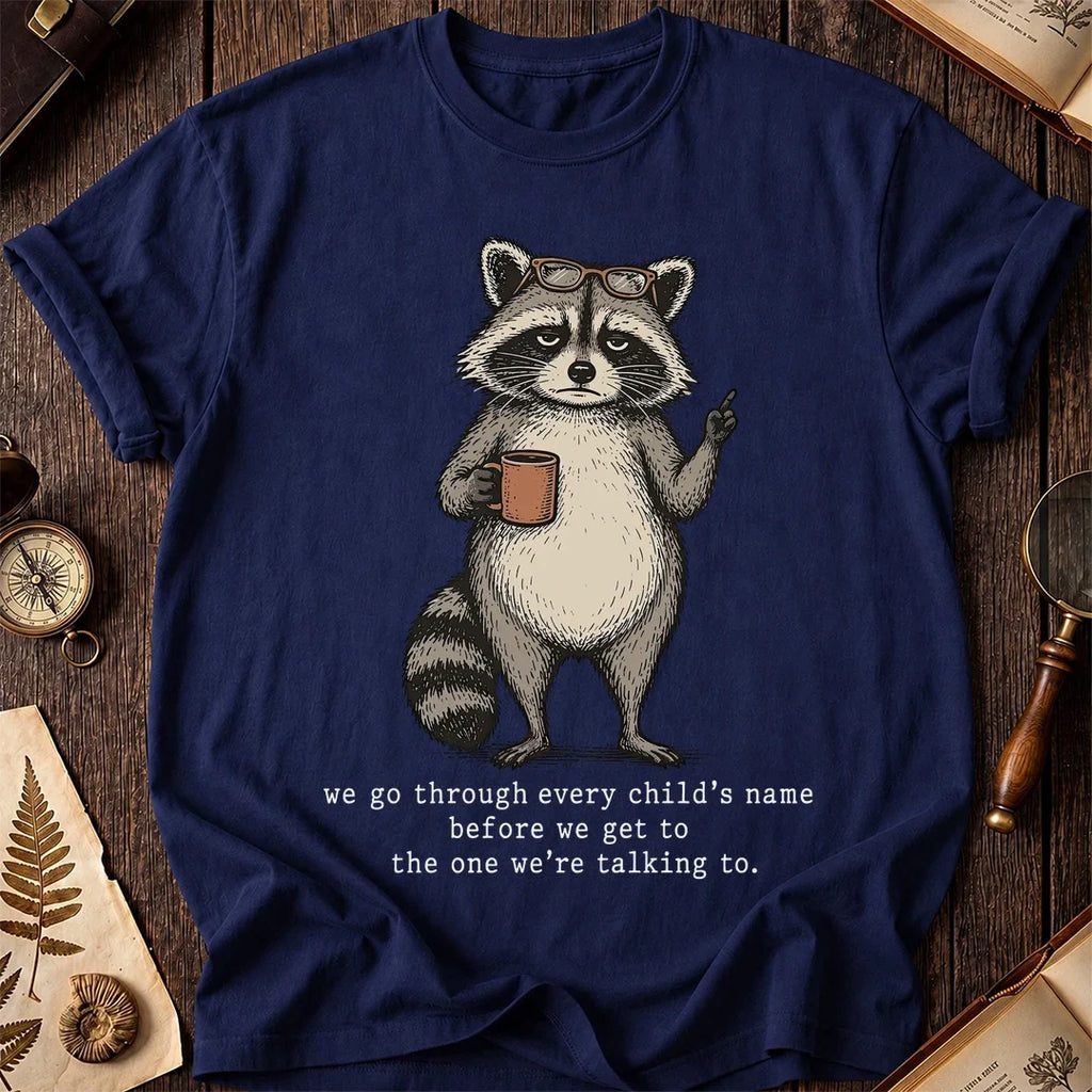 Child Name Raccoon T-Shirt product image 7