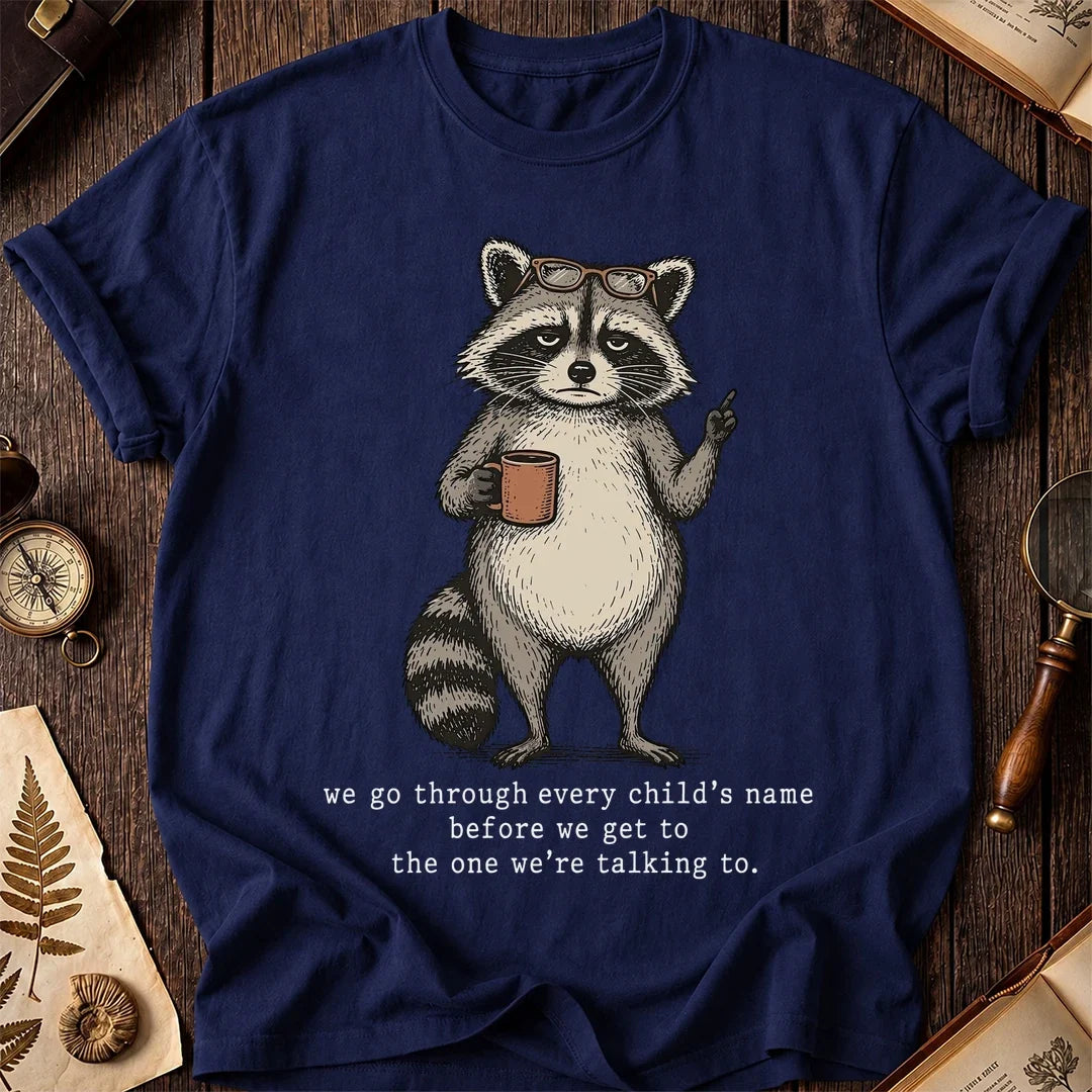 Child Name Raccoon T-Shirt product image 7