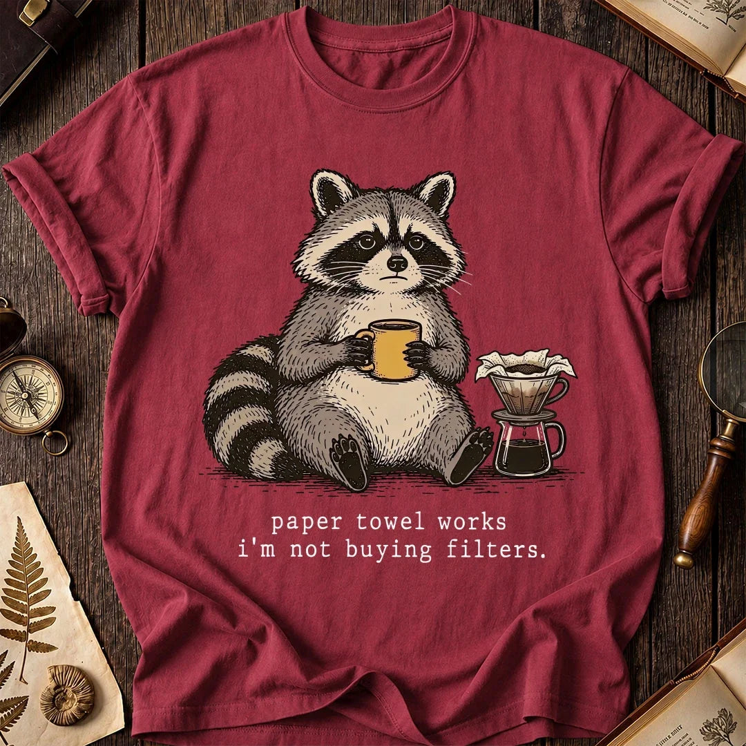 No Filters Raccoon T-Shirt product image 5