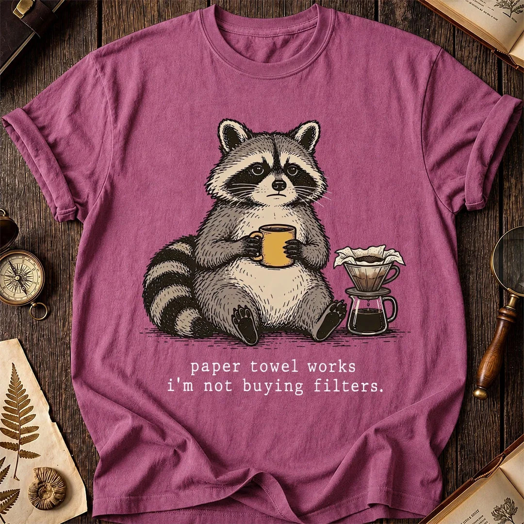 No Filters Raccoon T-Shirt product image 3