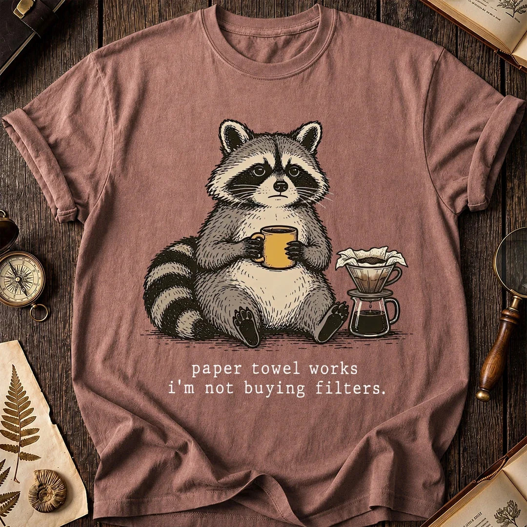 No Filters Raccoon T-Shirt product image 8