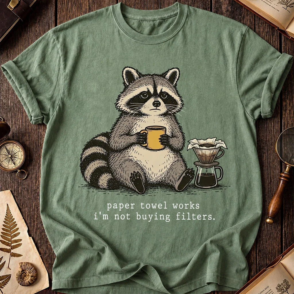 No Filters Raccoon T-Shirt product image 1