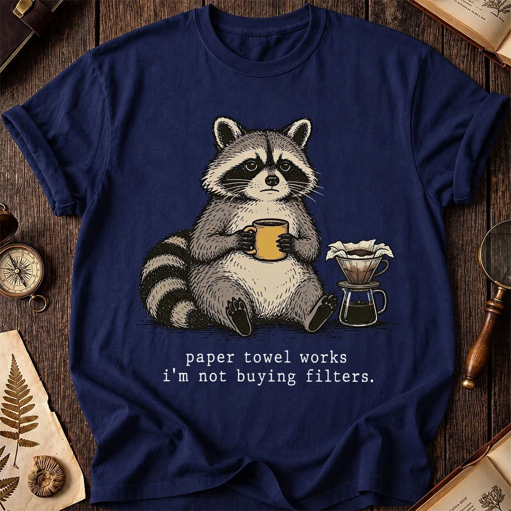 No Filters Raccoon T-Shirt product image 7