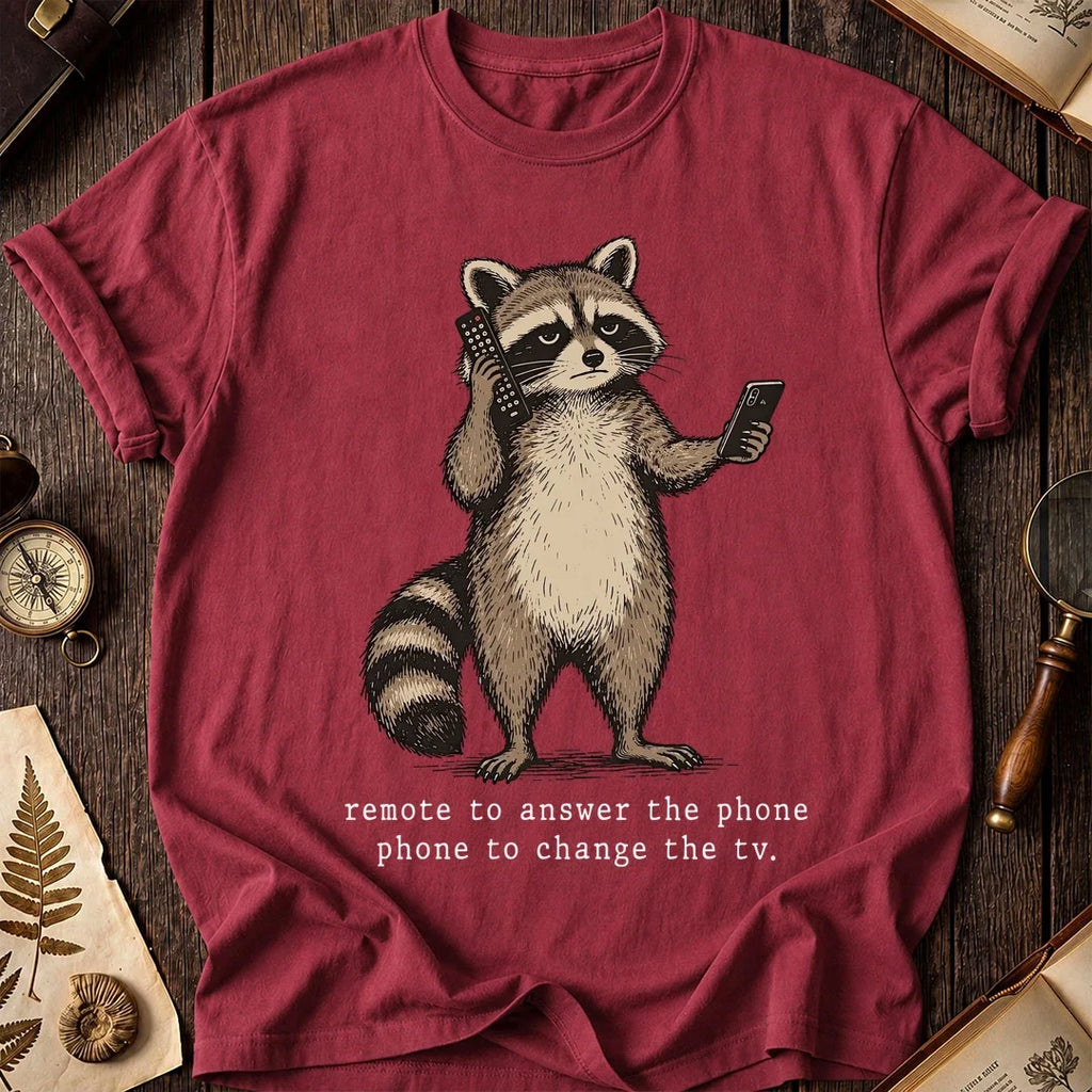 Phone Trick Raccoon T-Shirt product image 5