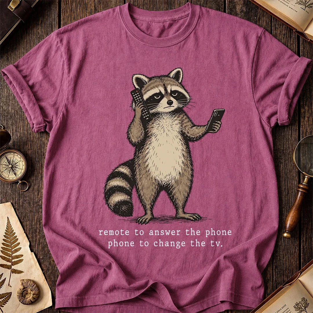 Phone Trick Raccoon T-Shirt product image 3