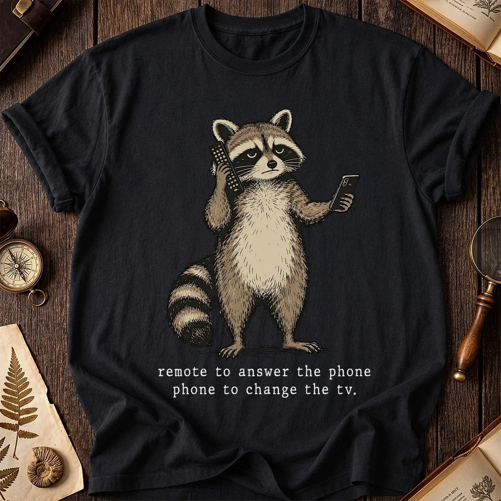 Phone Trick Raccoon T-Shirt product image 2