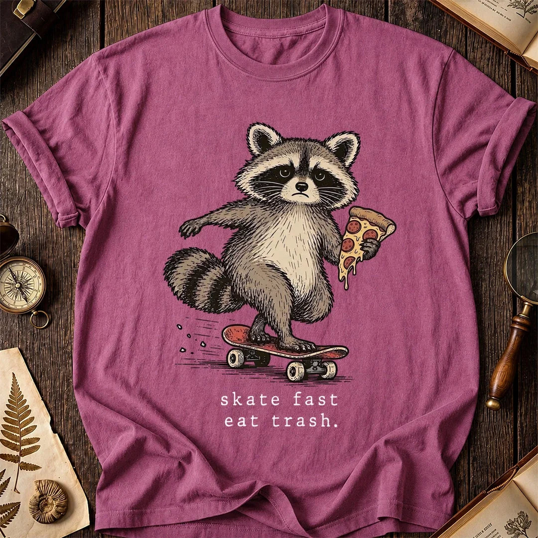 Pizza Skate Raccoon T-Shirt product image 3