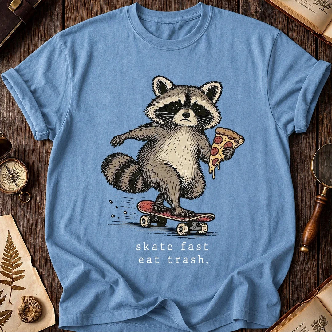 Pizza Skate Raccoon T-Shirt product image 4