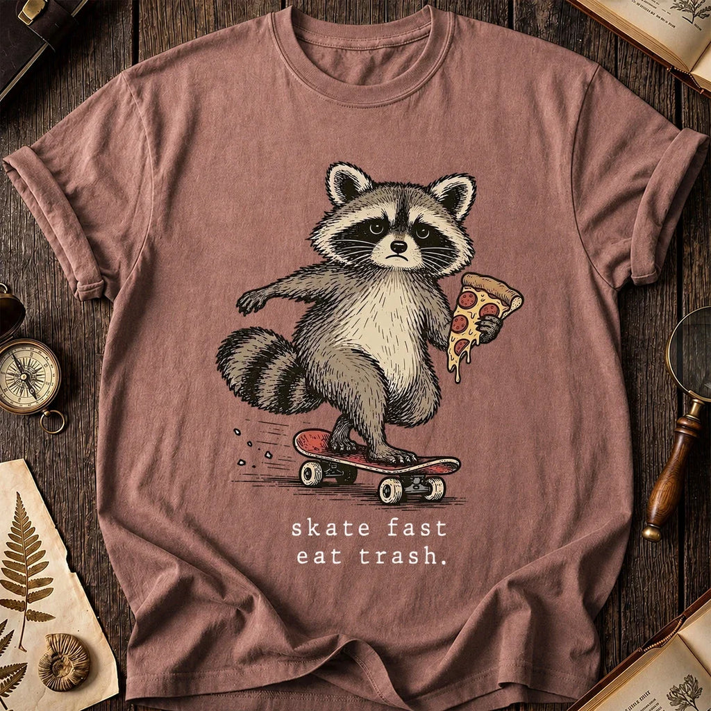 Pizza Skate Raccoon T-Shirt product image 8