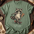 Pizza Skate Raccoon T-Shirt product image 1