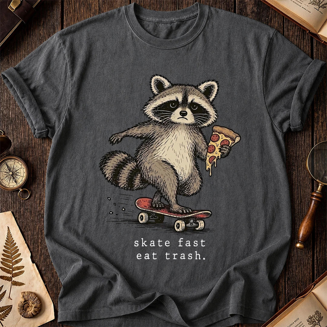 Pizza Skate Raccoon T-Shirt product image 6