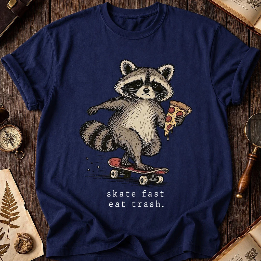 Pizza Skate Raccoon T-Shirt product image 7