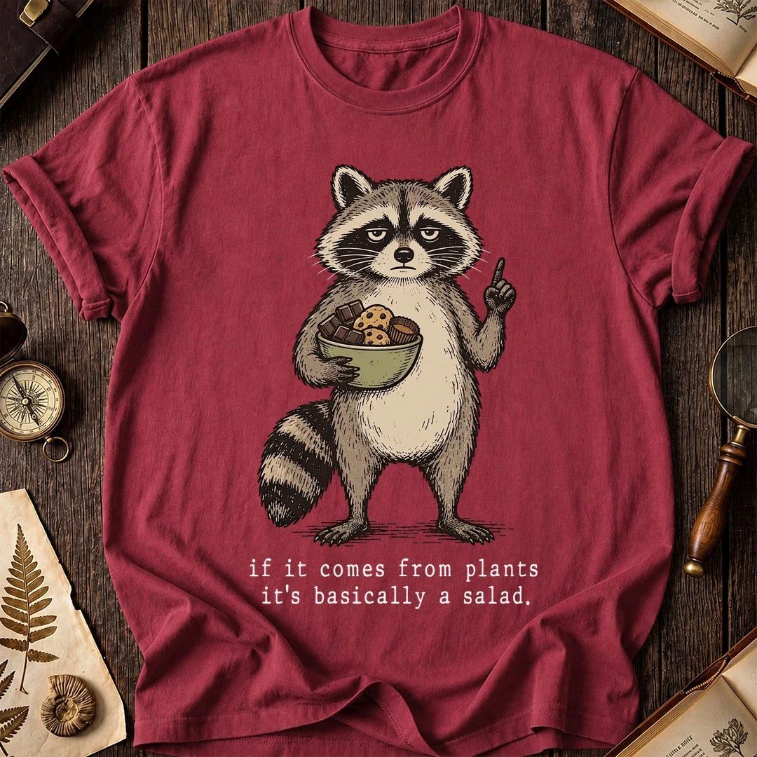 Plant Salad Raccoon T-Shirt product image 5