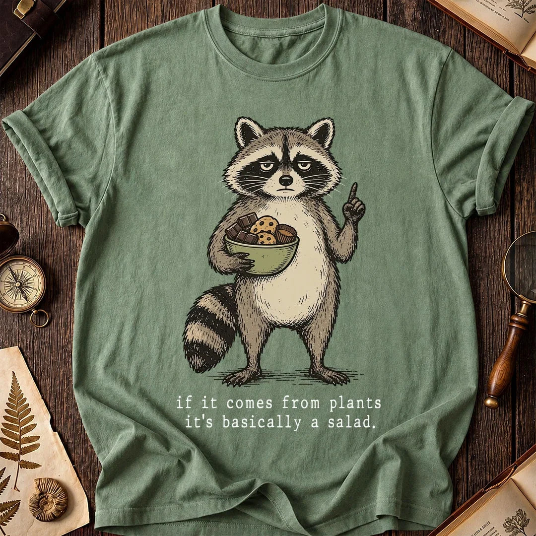 Plant Salad Raccoon T-Shirt product image 1