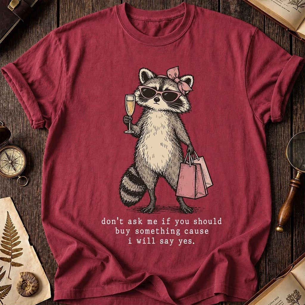 Say Yes Raccoon T-Shirt product image 5
