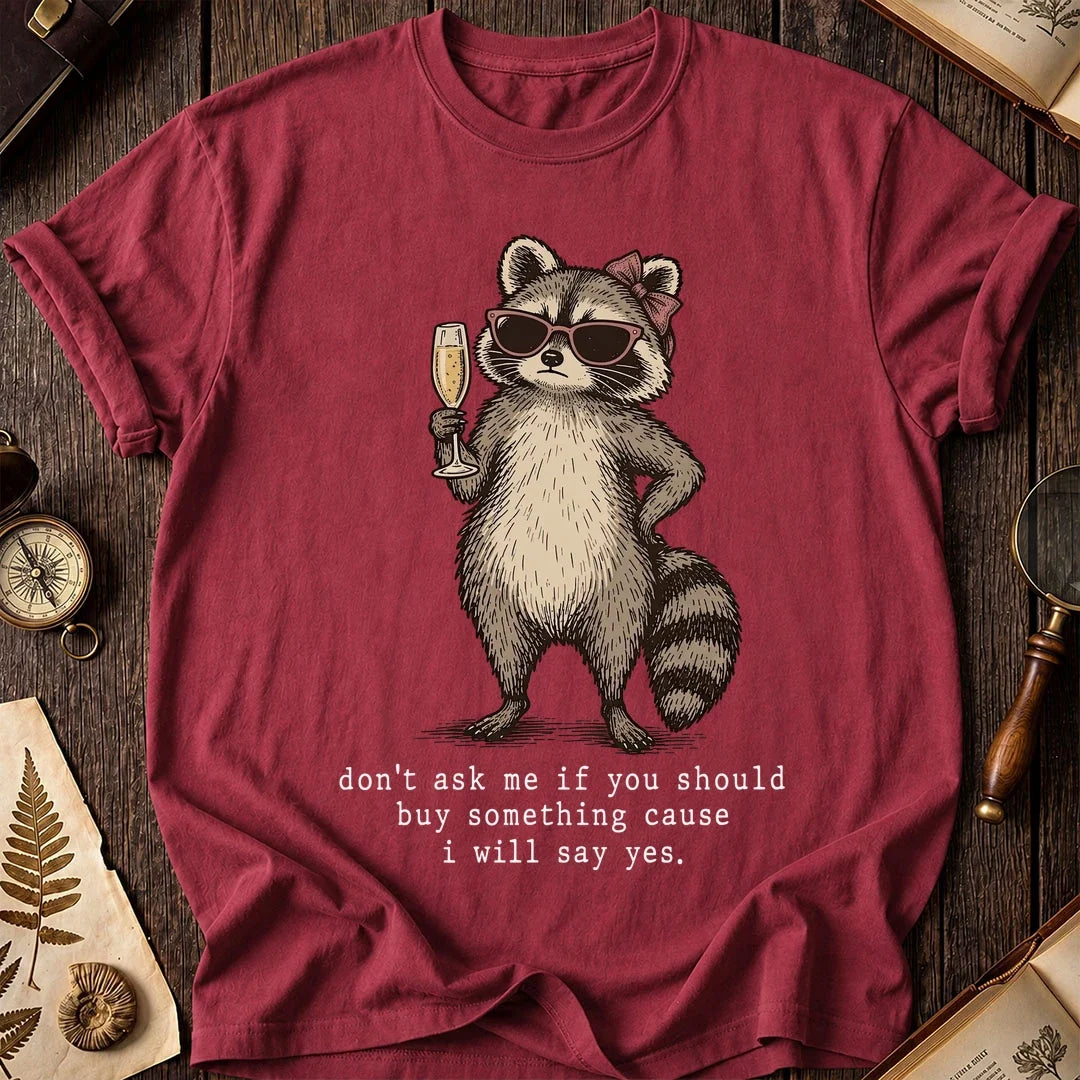 Shop Yes Raccoon T-Shirt product image 5