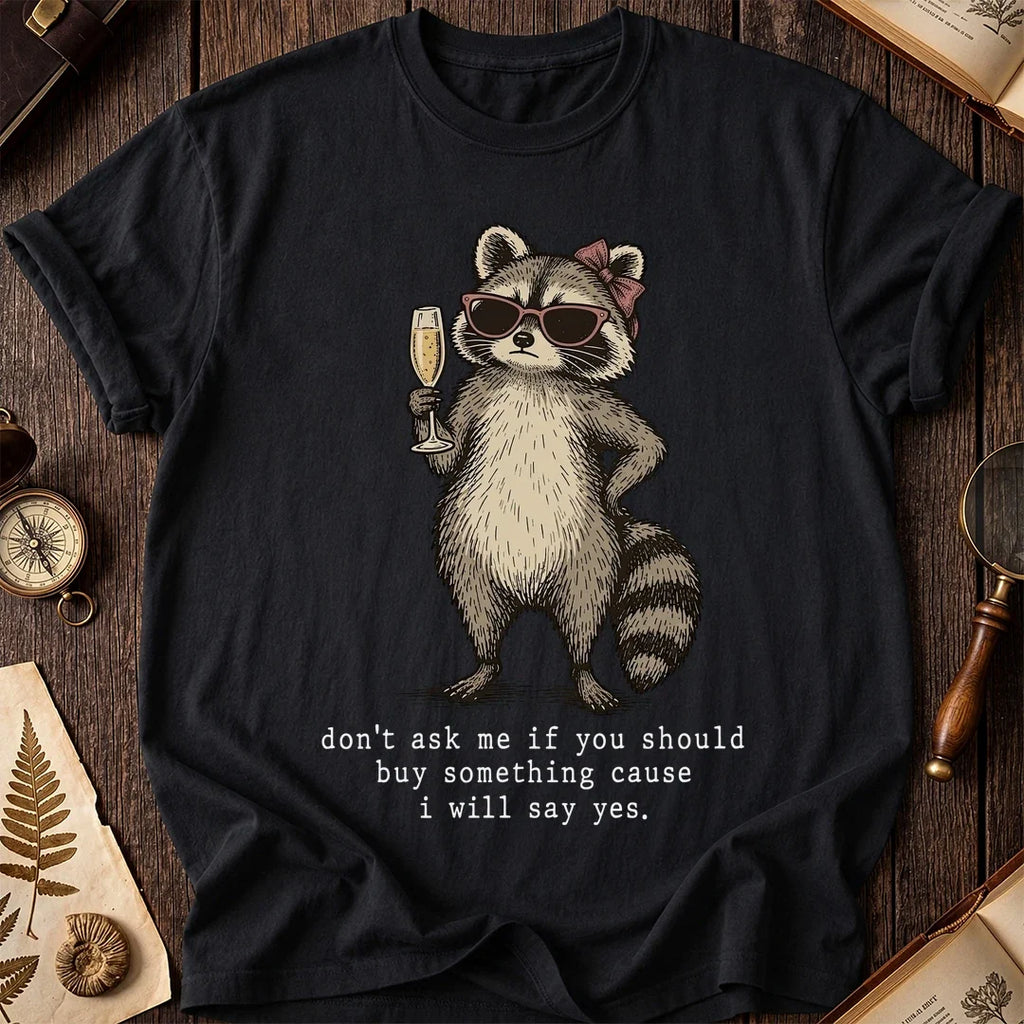 Shop Yes Raccoon T-Shirt product image 2