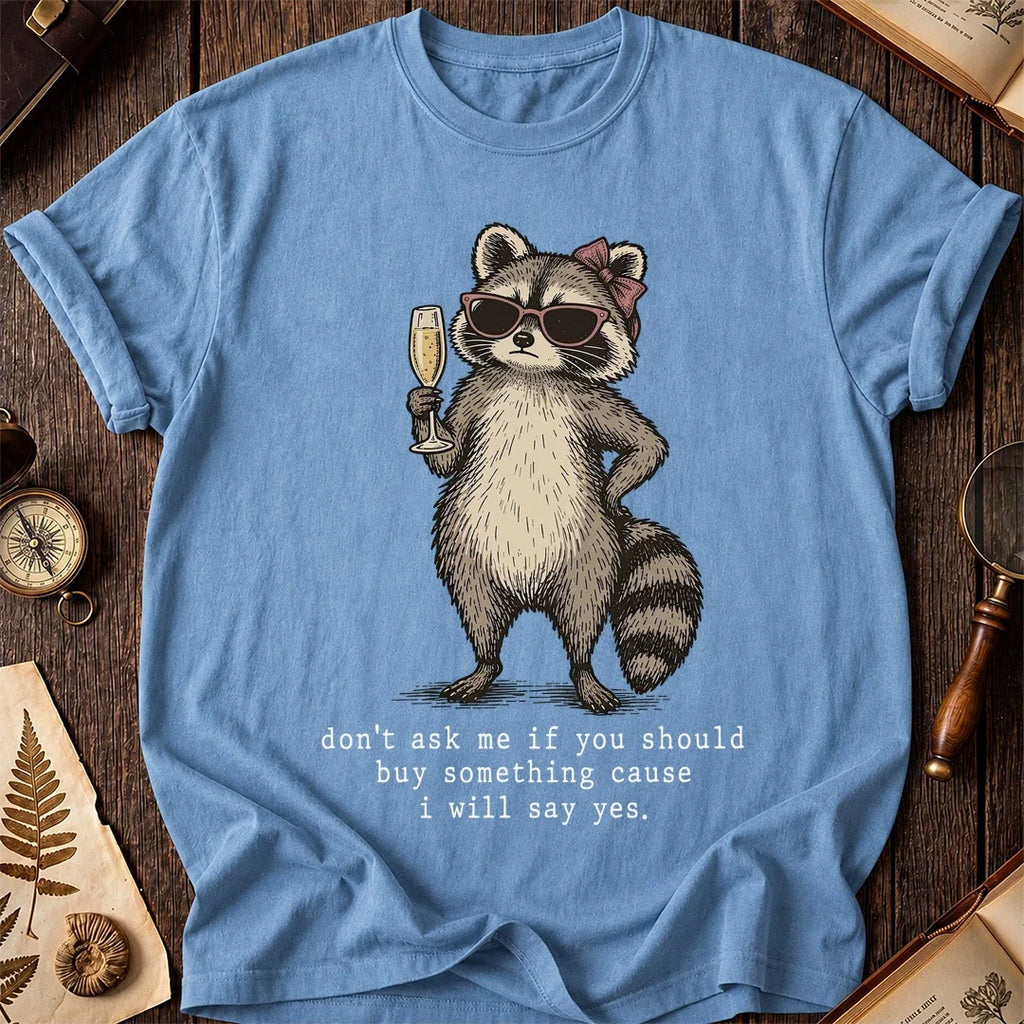 Shop Yes Raccoon T-Shirt product image 4