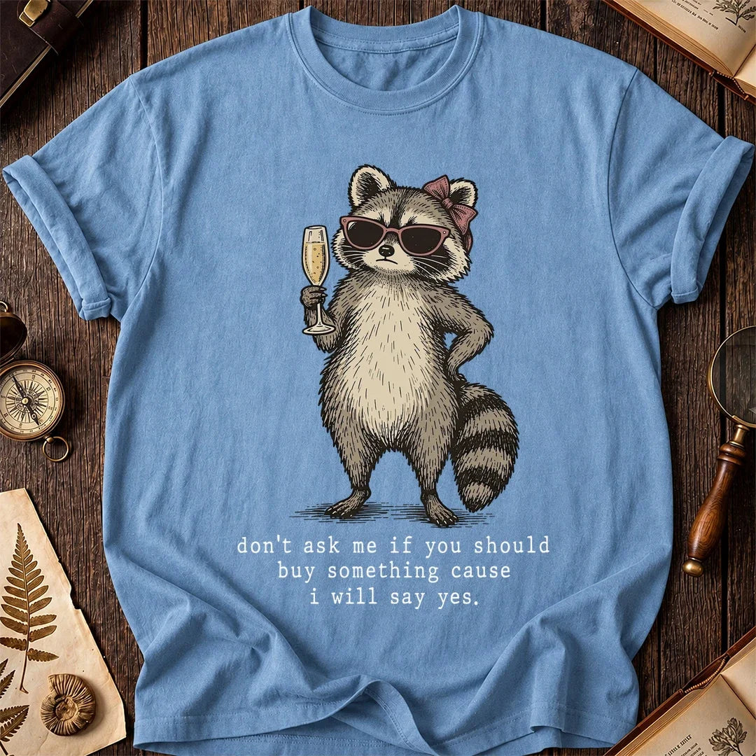 Shop Yes Raccoon T-Shirt product image 4