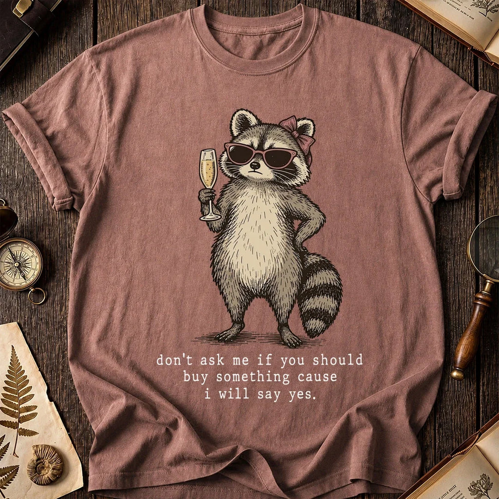 Shop Yes Raccoon T-Shirt product image 8