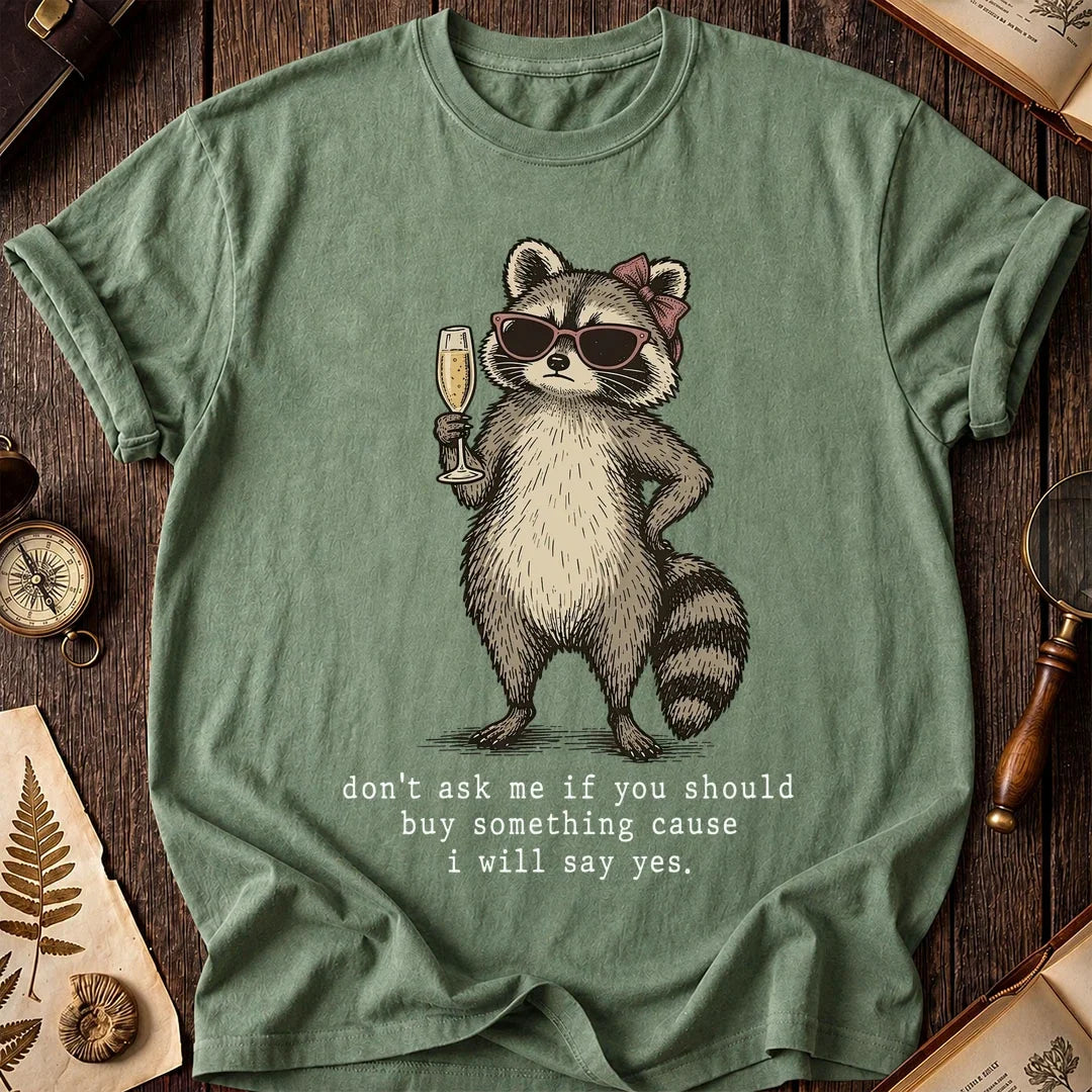 Shop Yes Raccoon T-Shirt product image 1