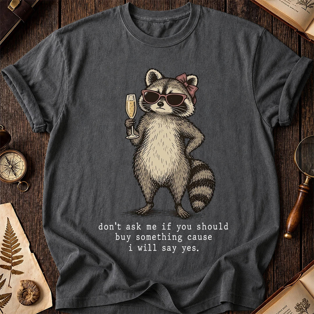 Shop Yes Raccoon T-Shirt product image 6