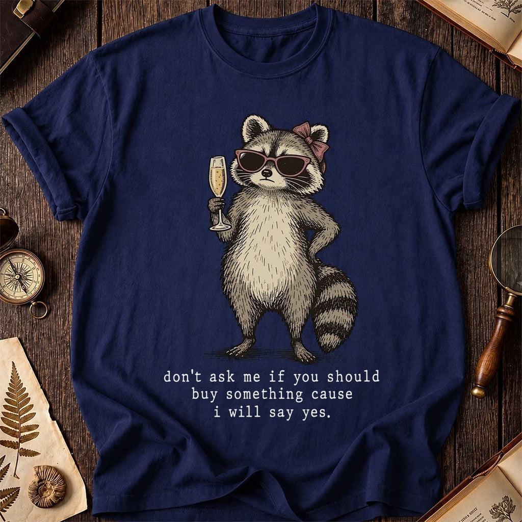Shop Yes Raccoon T-Shirt product image 7