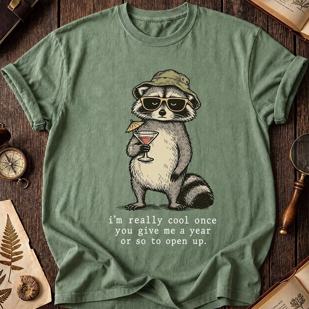 Slow Open Raccoon T-Shirt product image 1