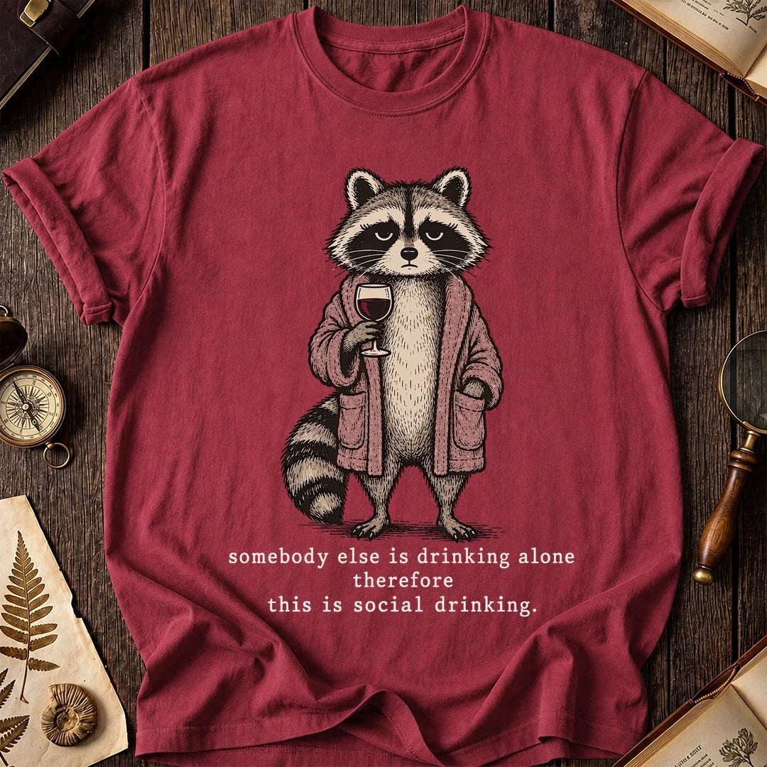 Social Sip Raccoon T-Shirt product image 5