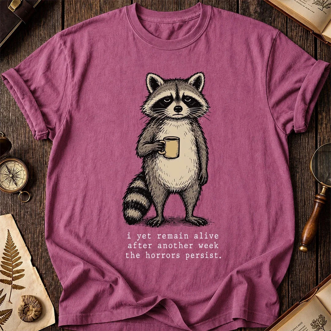 Still Alive Raccoon T-Shirt product image 3