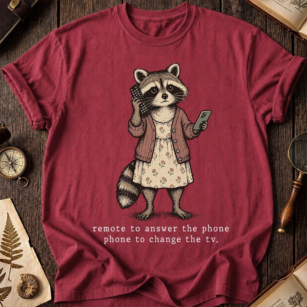 TV Phone Raccoon T-Shirt product image 5