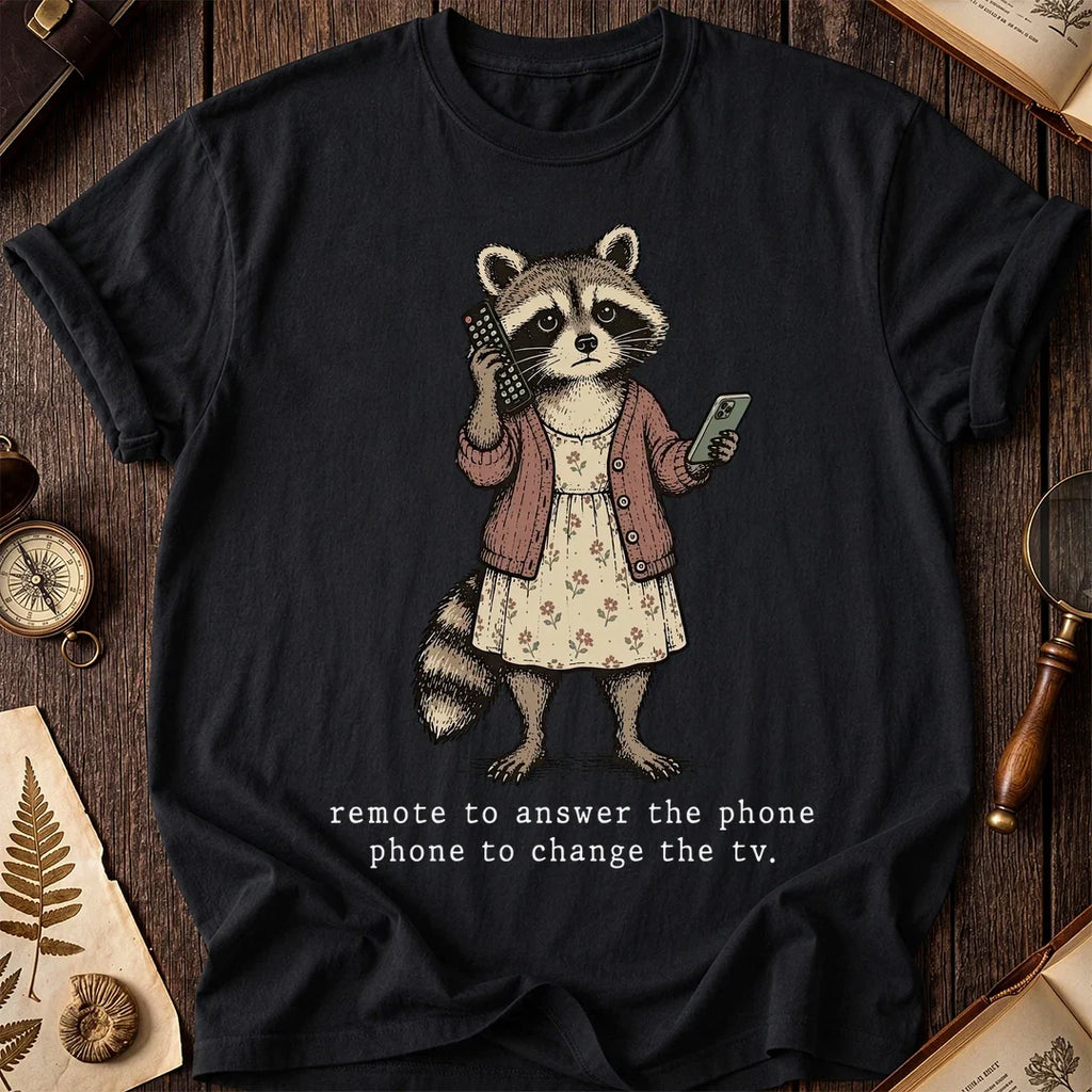 TV Phone Raccoon T-Shirt product image 2