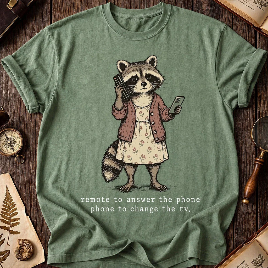 TV Phone Raccoon T-Shirt product image 1