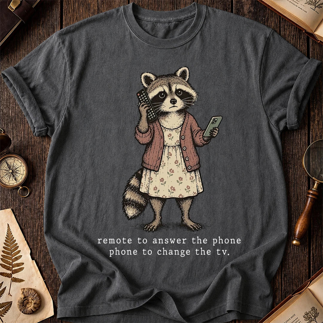 TV Phone Raccoon T-Shirt product image 6