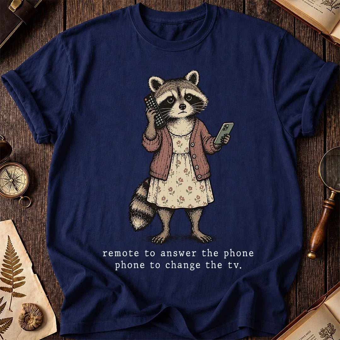 TV Phone Raccoon T-Shirt product image 7