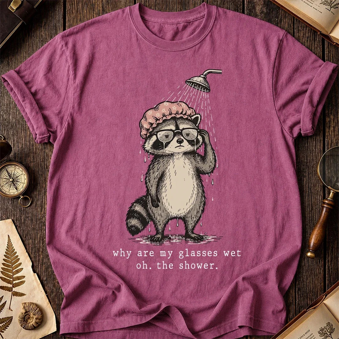 Wet Glasses Raccoon T-Shirt product image 3