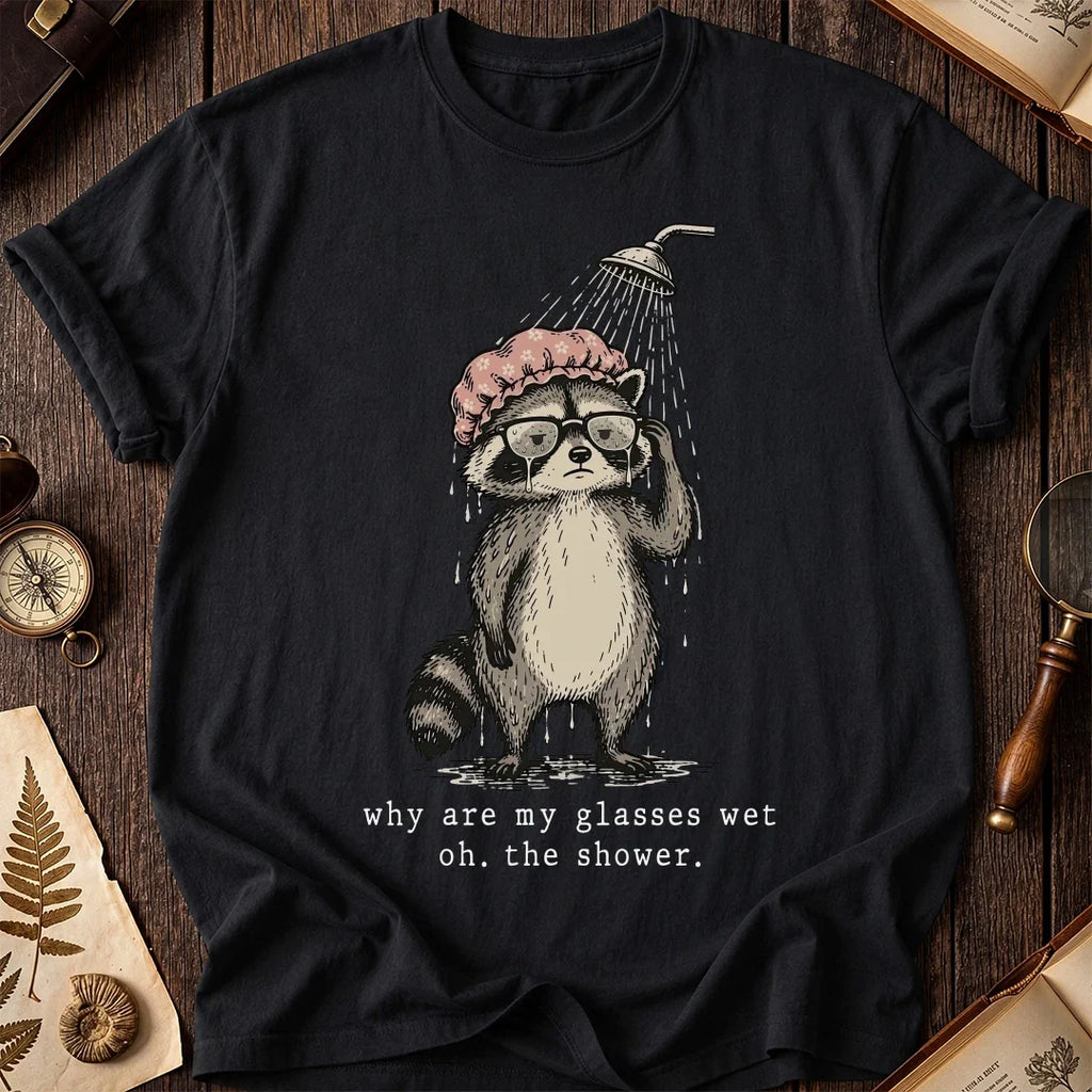 Wet Glasses Raccoon T-Shirt product image 2
