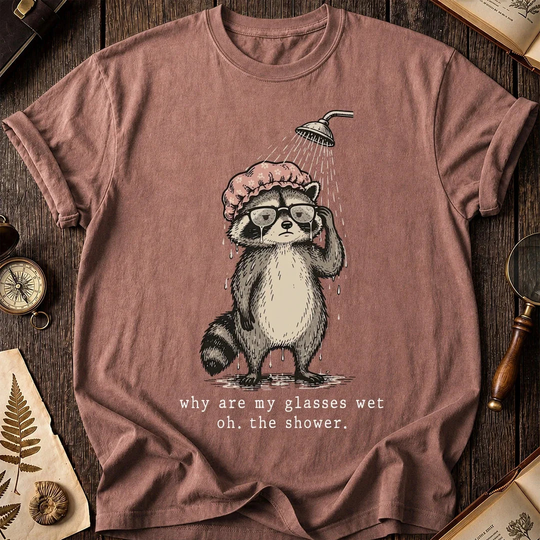 Wet Glasses Raccoon T-Shirt product image 8