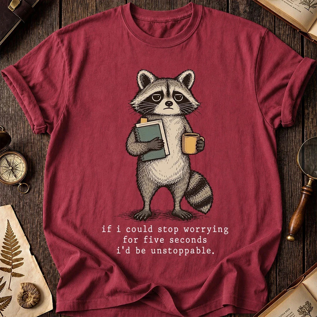 Worry More Raccoon T-Shirt product image 5