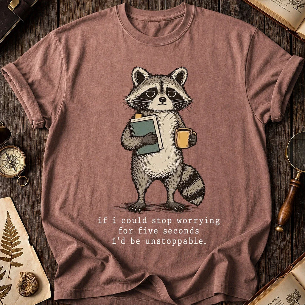 Worry More Raccoon T-Shirt product image 8