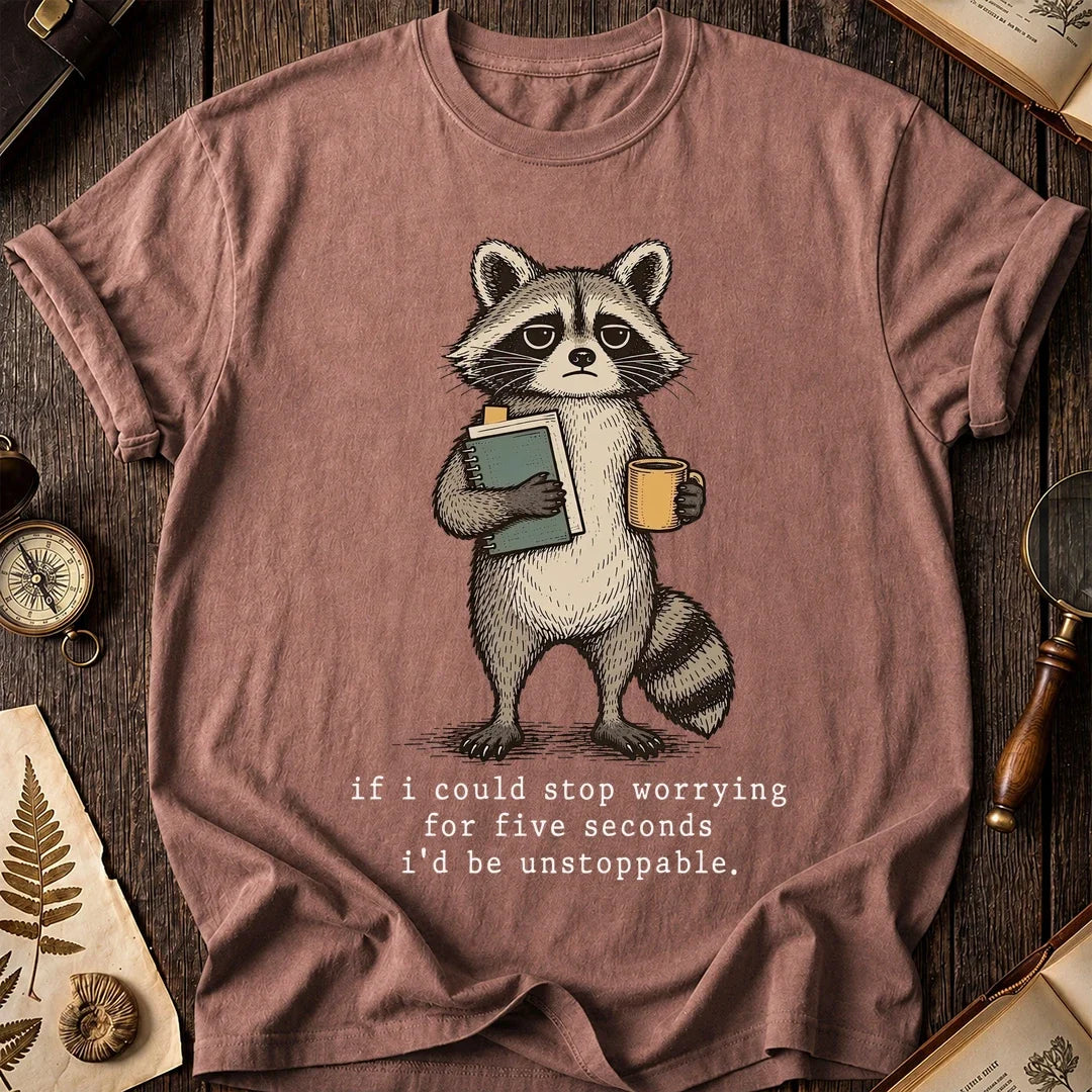 Worry More Raccoon T-Shirt product image 8