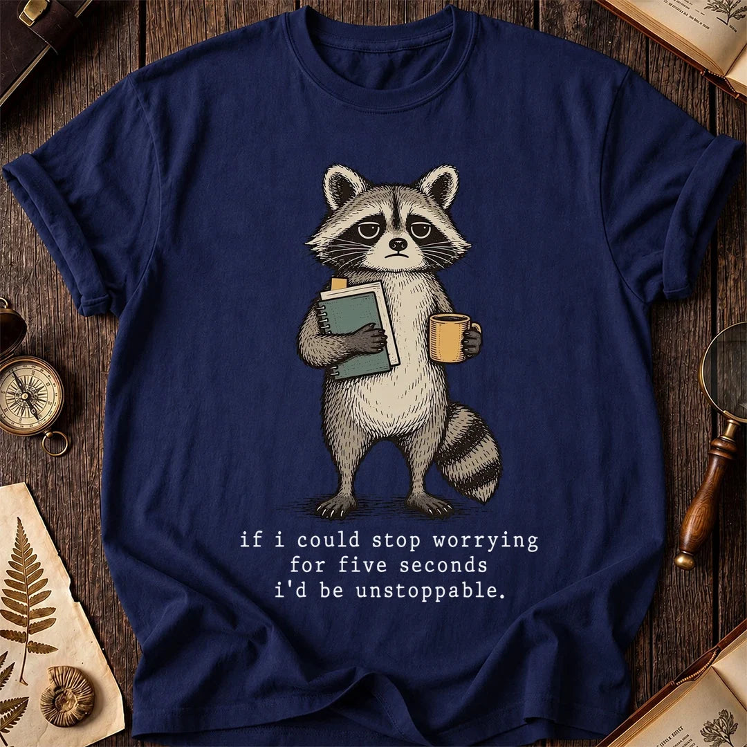 Worry More Raccoon T-Shirt product image 7